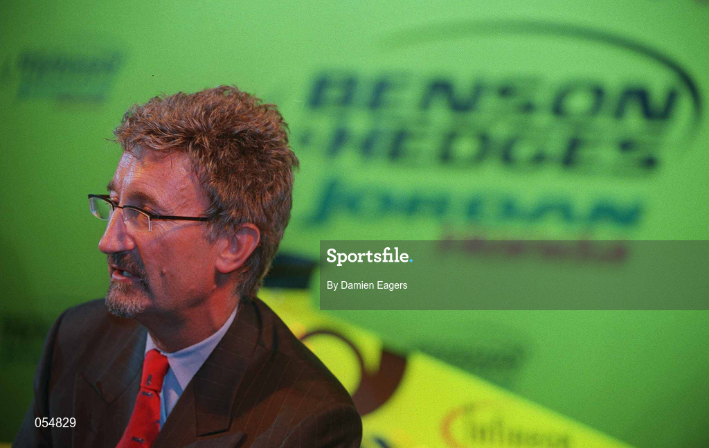 16 January 2000; Eddie Jordan, Chief Executive, Jordan Grand Prix, at the launch of Jordan Grand Prix's Honda powered EJ11 car at Silverstone Circuit in Towcester, England. Photo by Damien Eagers/Sportsfile
