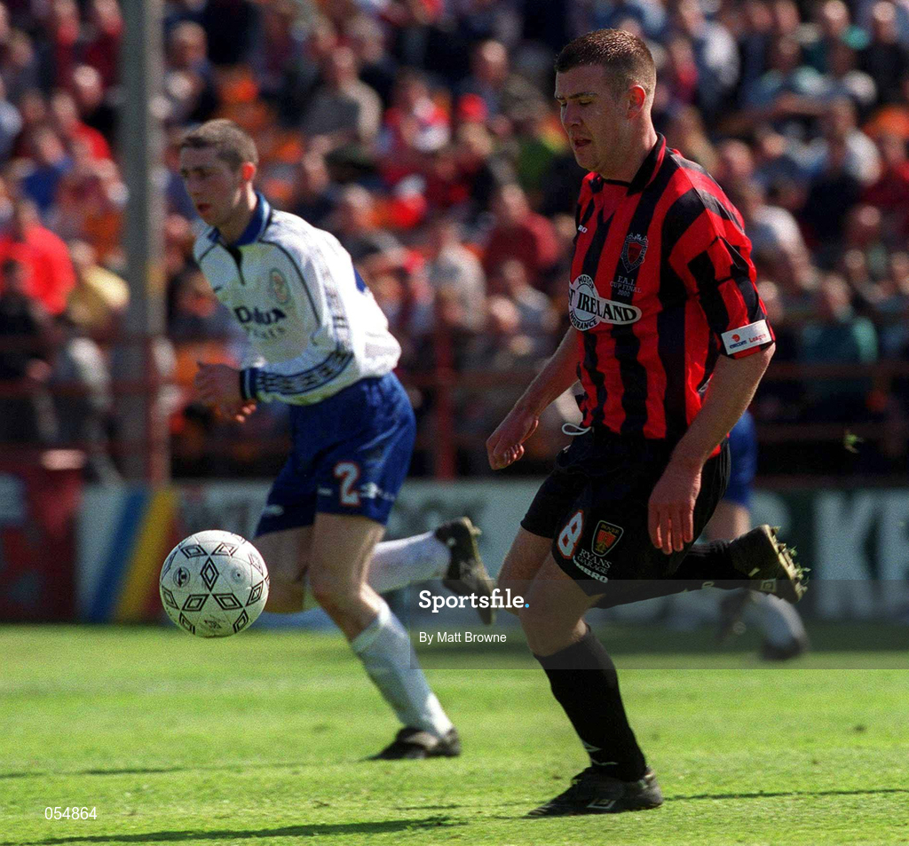 30 April 2000; Stephen Caffery of Bohemians during the FAI Cup Final match between Shelbourne and Bohemians at Tolka Park in Dublin. Photo by Matt Browne/Sportsfile