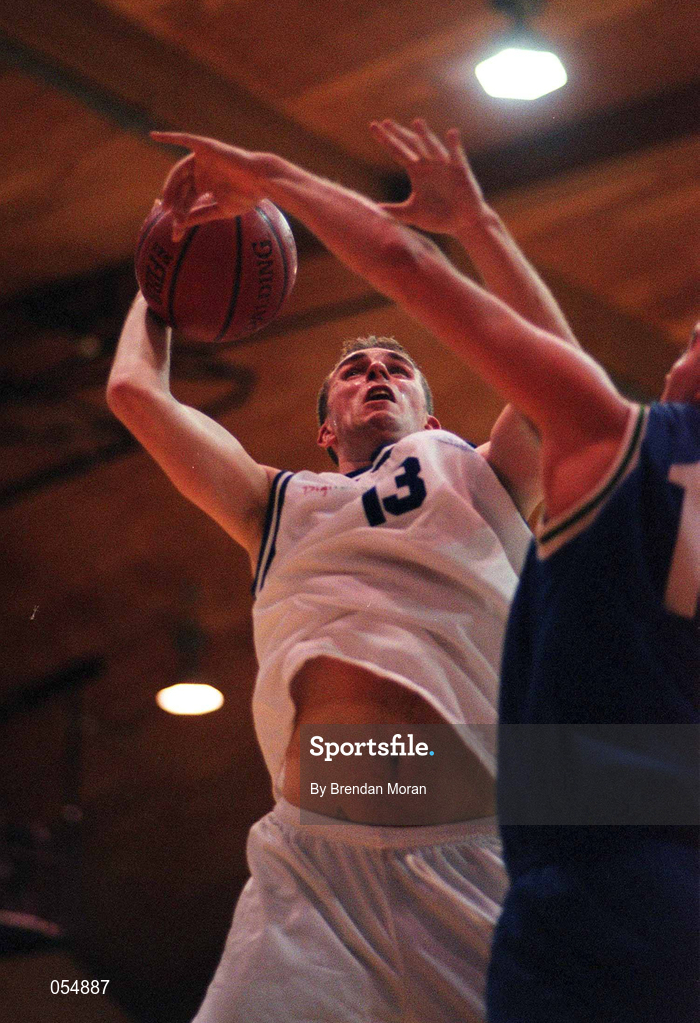 29 January 2000; Karl Donnelly of St. Vincent's during the Senior Men's Sprite Cup Semi-Final match between St Vincent's and Waterford Crystal at the National Basketball Arena in Tallaght, Dublin. Photo by Brendan Moran/Sportsfile