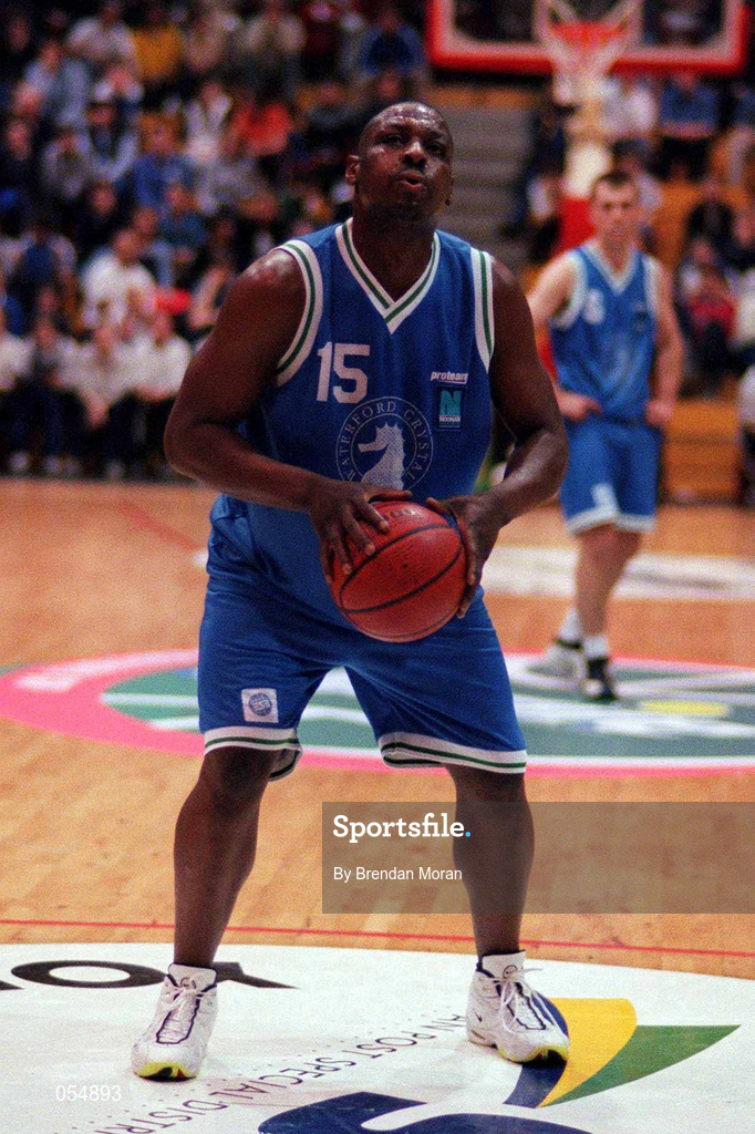 29 January 2000; Roscoe Patterson of Waterford Crystal during the Senior Men's Sprite Cup Semi-Final match between St Vincent's and Waterford Crystal at the National Basketball Arena in Tallaght, Dublin. Photo by Brendan Moran/Sportsfile
