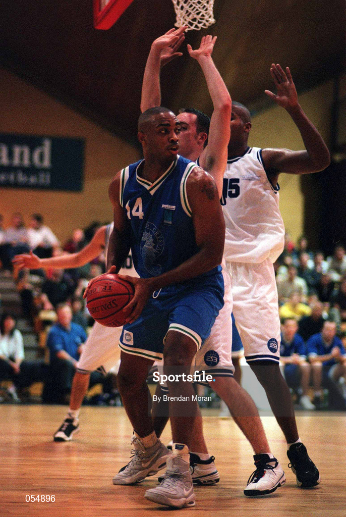 29 January 2000; Reggie Scott of Waterford Crystal during the Senior Men's Sprite Cup Semi-Final match between St Vincent's and Waterford Crystal at the National Basketball Arena in Tallaght, Dublin. Photo by Brendan Moran/Sportsfile