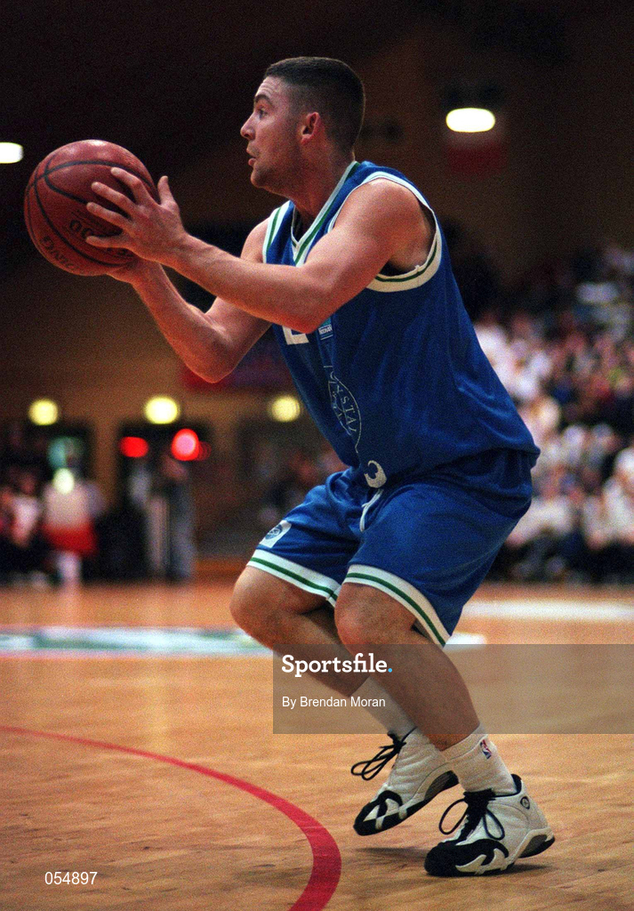 29 January 2000; David Cunningham, Waterford Crystal during the Senior Men's Sprite Cup Semi-Final match between St Vincent's and Waterford Crystal at the National Basketball Arena in Tallaght, Dublin. Photo by Brendan Moran/Sportsfile
