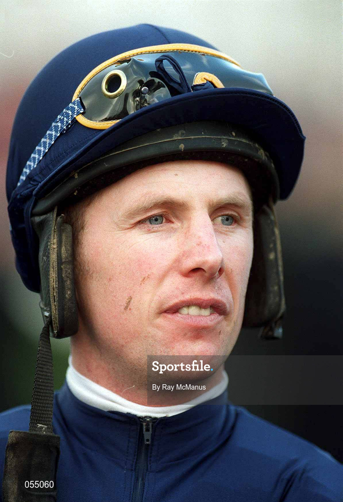 21 January 2001; Jockey Charlie Swan at Leopardstown Racecourse in Dublin. Photo by Ray McManus/Sportsfile