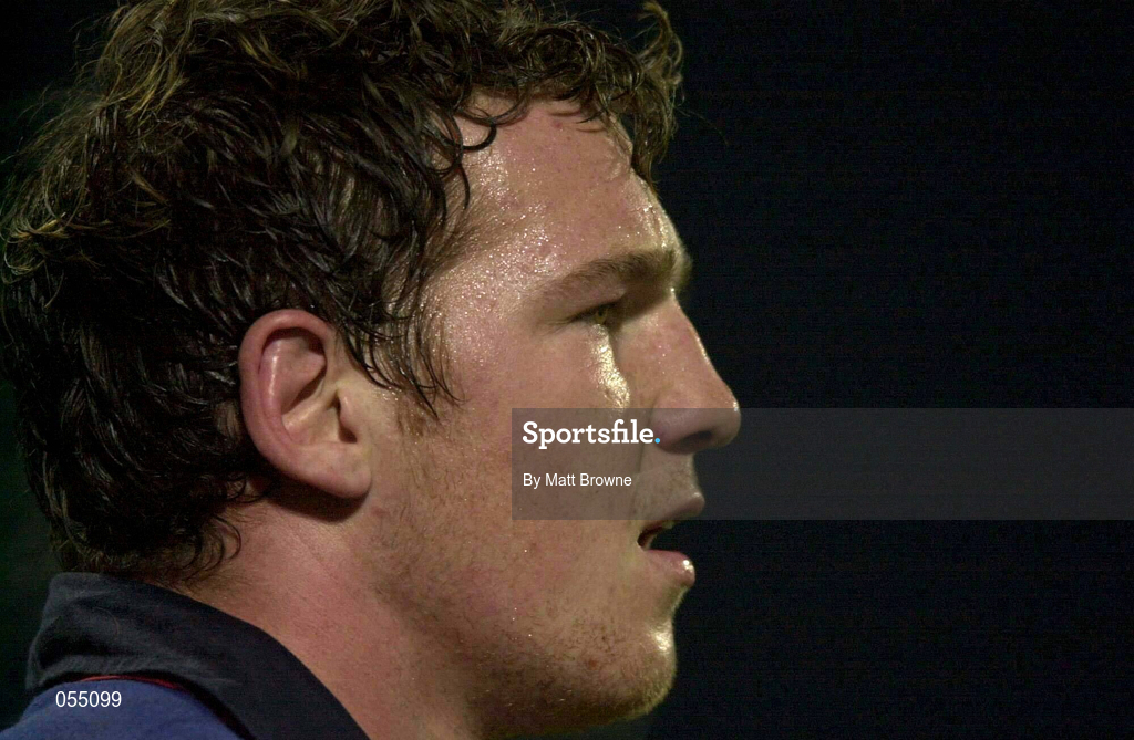 5 January 2001; Robert Casey of Leinster during the interprovincial friendly match between Munster and Leinster at Musgrave Park in Cork. Photo by Brendan Moran/Sportsfile