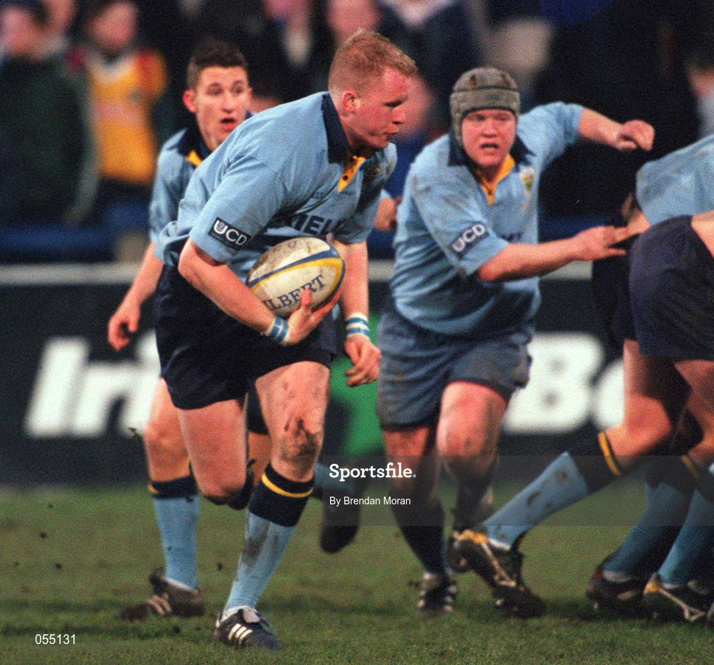 24 January 2001; Des Dillon of UCD during the Annual Rugby Colours Match between UCD and Trinity at Donnybrook Stadium in Dublin. Photo by Brendan Moran/Sportsfile