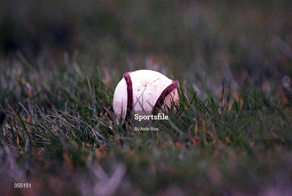 30 January 2000; A general view of a sliothar during the Kehoe Cup Quarter-Final match between Meath and Louth at Pairc Naomh Brid in Dundalk, Louth. Photo by Aoife Rice/Sportsfile