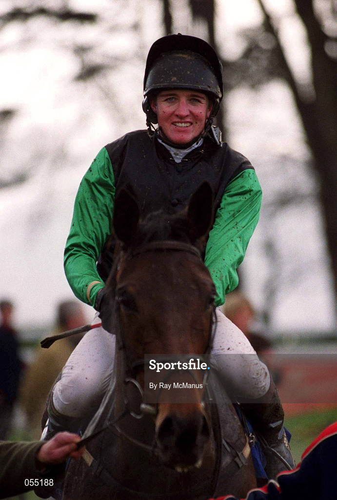 21 January 2001; Jockey Barry Geraghty on Feeling Grand at Leopardstown Racecourse in Dublin. Photo by Ray McManus/Sportsfile