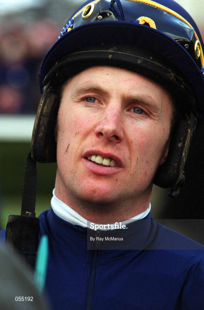 21 January 2001; Jockey Charlie Swan at Leopardstown Racecourse in Dublin. Photo by Ray McManus/Sportsfile
