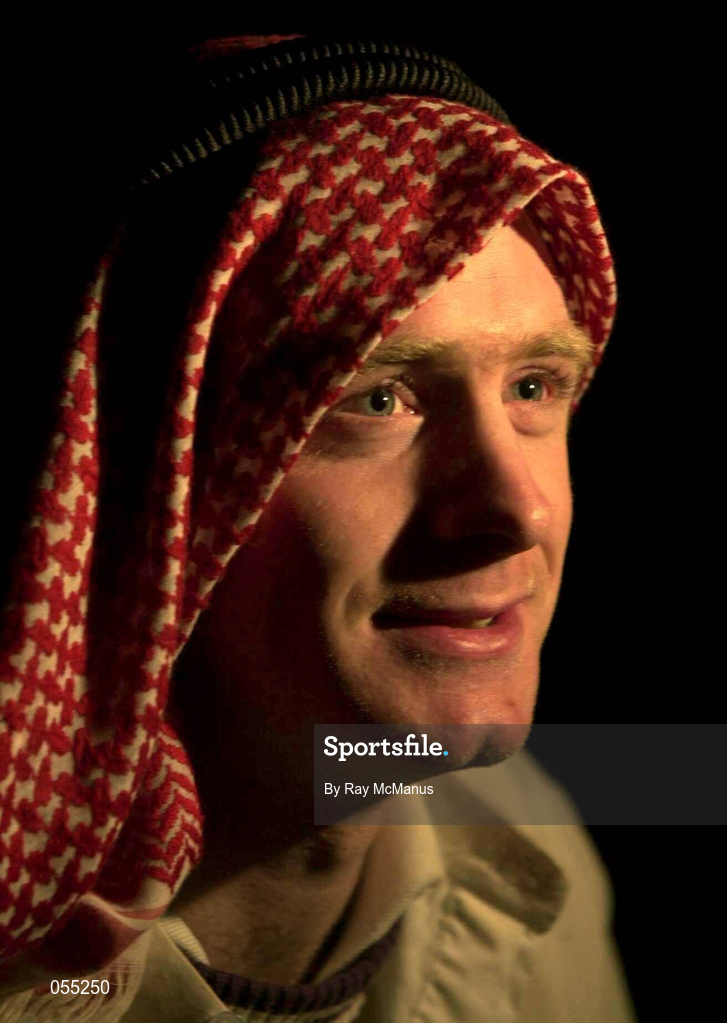 25 January 2001; Phillip Clifford pictured during a traditional Bedouin evening during the Eircell GAA All-Star Tour to Dubai, United Arab Emirates. Photo by Ray McManus/Sportsfile