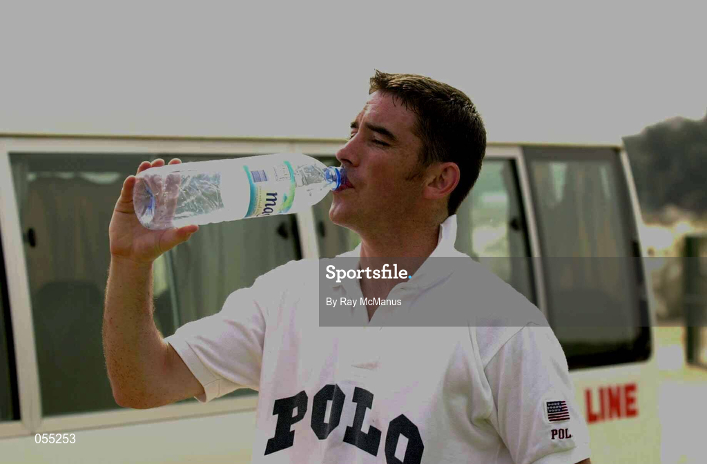 25 January 2001; Anthony Rainbow following a light training session at the Dubai Rugby Ground during the Eircell GAA All-Star Tour to Dubai, United Arab Emirates. Photo by Ray McManus/Sportsfile