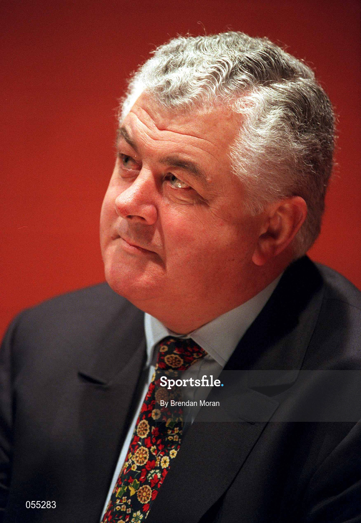 27 January 2001; Candidate for the Presidency of the Olympic Council of Ireland, Mr. Richard Burrows, during a press briefing in the Hilton Hotel after a meeting with representatives of the NOC Affiliated National Federations in the National Stadium in Dublin. Photo by Brendan Moran/Sportsfile