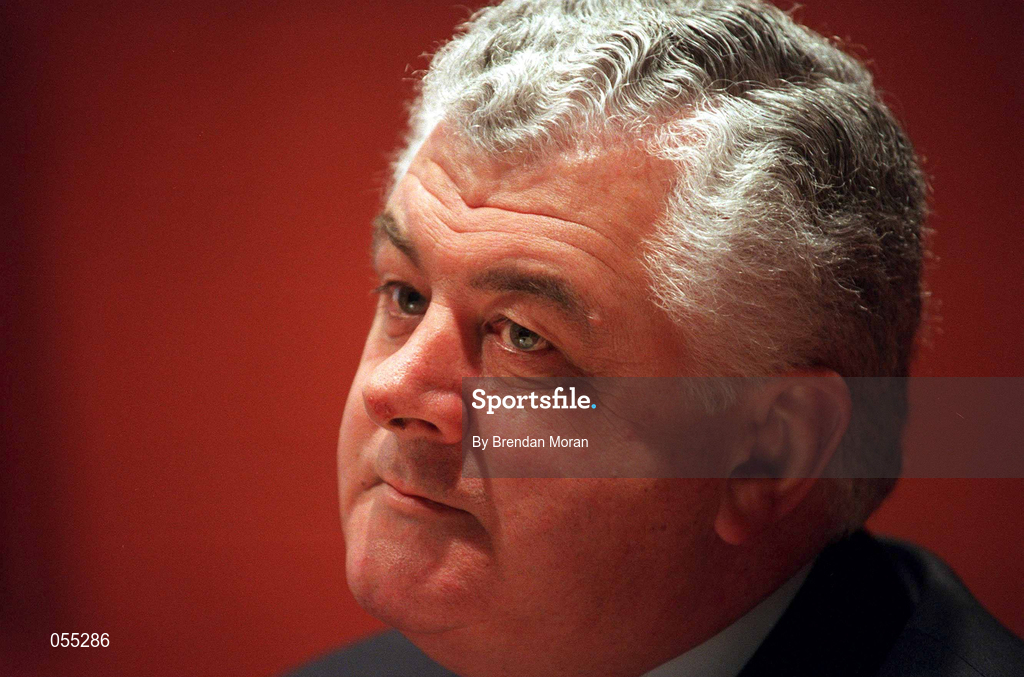 27 January 2001; Candidate for the Presidency of the Olympic Council of Ireland, Mr. Richard Burrows, during a press briefing in the Hilton Hotel after a meeting with representatives of the NOC Affiliated National Federations in the National Stadium in Dublin. Photo by Brendan Moran/Sportsfile