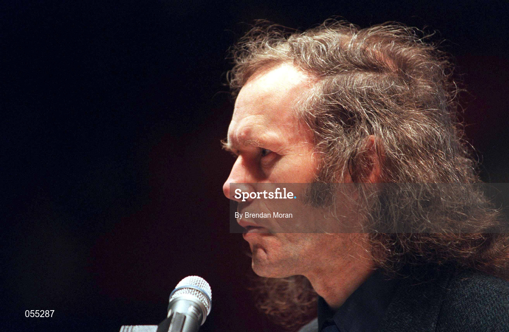 27 January 2001; Brendan O'Conaire of Irish Amateur Boxing Association during a press briefing in the Hilton Hotel after a meeting with representatives of the NOC Affiliated National Federations in the National Stadium in Dublin. Photo by Brendan Moran/Sportsfile. Photo by Brendan Moran/Sportsfile