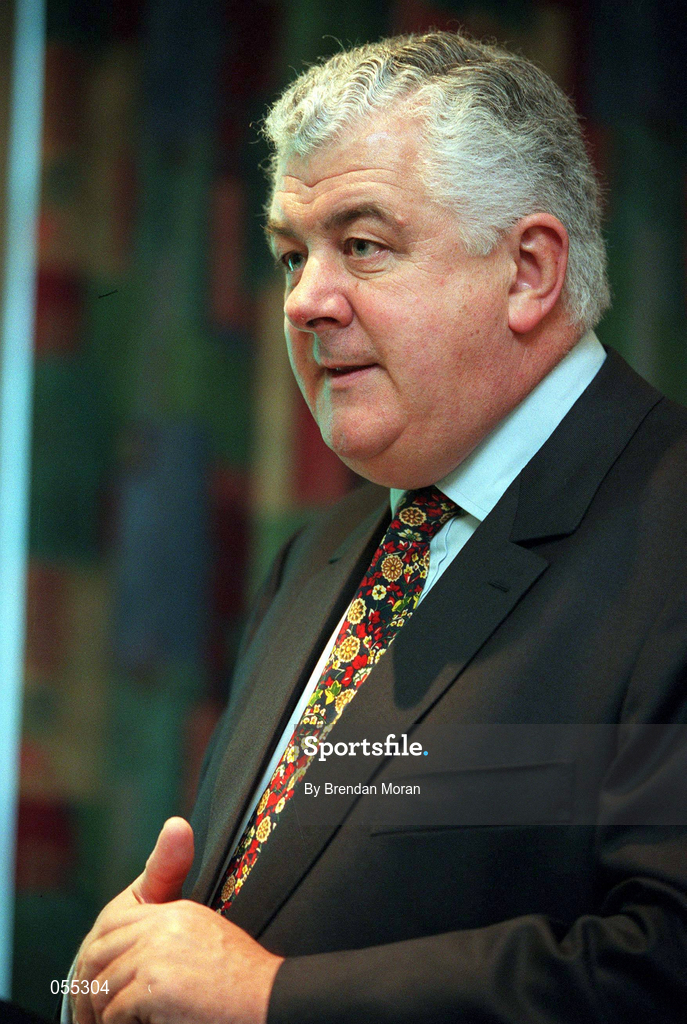 27 January 2001; Candidate for the Presidency of the Olympic Council of Ireland, Mr. Richard Burrows, during a press briefing in the Hilton Hotel after a meeting with representatives of the NOC Affiliated National Federations in the National Stadium in Dublin. Photo by Brendan Moran/Sportsfile