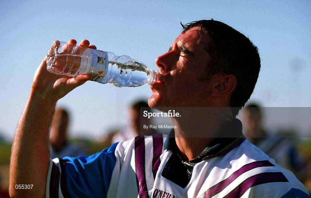 26 January 2001; Anthony Rainbow of 2000 All Stars, takes a drink at half time during an exhibition match on the Eircell GAA All-Star tour at the Dubai Rugby Ground in Dubai, United Arab Emirates. Photo by Ray McManus/Sportsfile