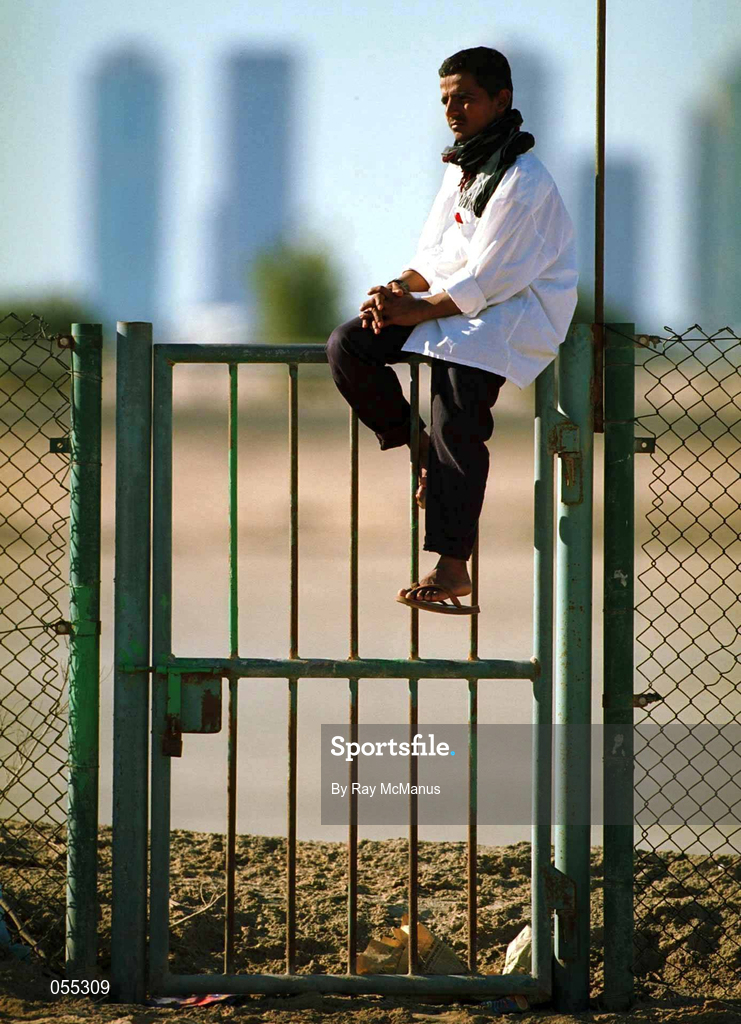 26 January 2001; A local watches during an exhibition match on the Eircell GAA All-Star tour at the Dubai Rugby Ground in Dubai, United Arab Emirates. Photo by Ray McManus/Sportsfile