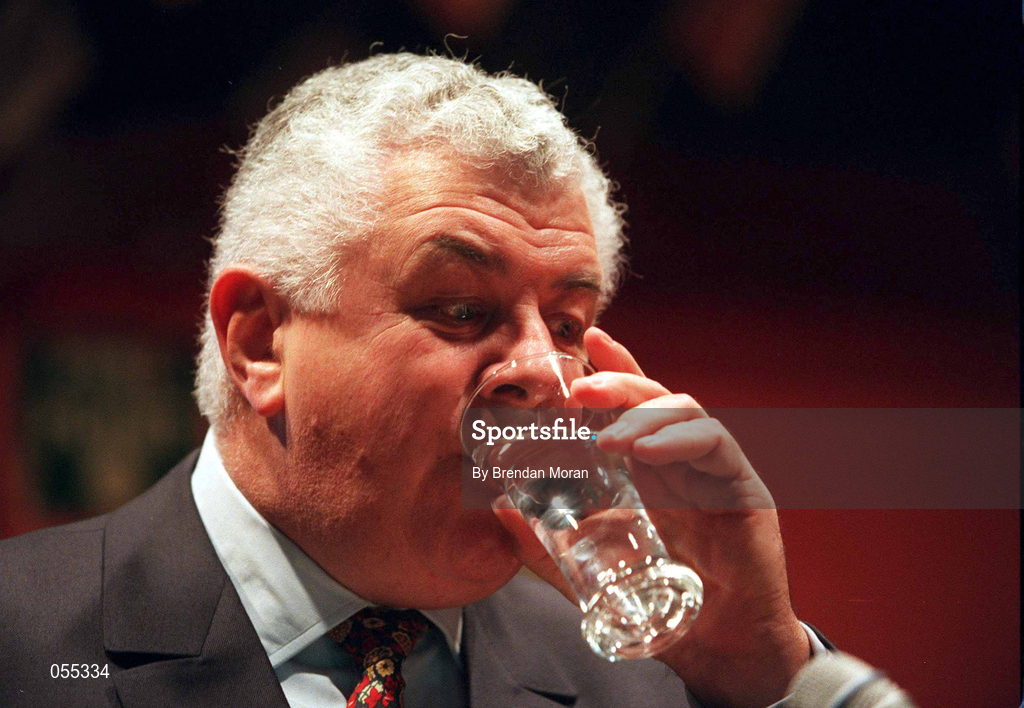 27 January 2001; Candidate for the Presidency of the Olympic Council of Ireland, Mr. Richard Burrows, during a press briefing in the Hilton Hotel after a meeting with representatives of the NOC Affiliated National Federations in the National Stadium in Dublin. Photo by Brendan Moran/Sportsfile