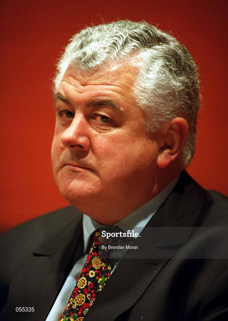 27 January 2001; Candidate for the Presidency of the Olympic Council of Ireland, Mr. Richard Burrows, during a press briefing in the Hilton Hotel after a meeting with representatives of the NOC Affiliated National Federations in the National Stadium in Dublin. Photo by Brendan Moran/Sportsfile