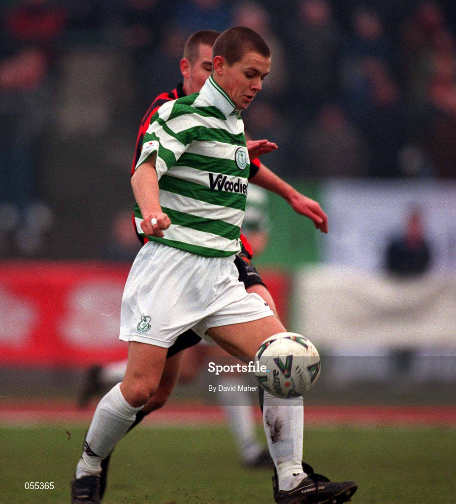 28 January 2001; Shane Robinson of Shamrock Rovers during the Eircom League Premier Division match between Shamrock Rovers and Bohemians at Morton Stadium in Santry, Dublin. Photo by David Maher/Sportsfile