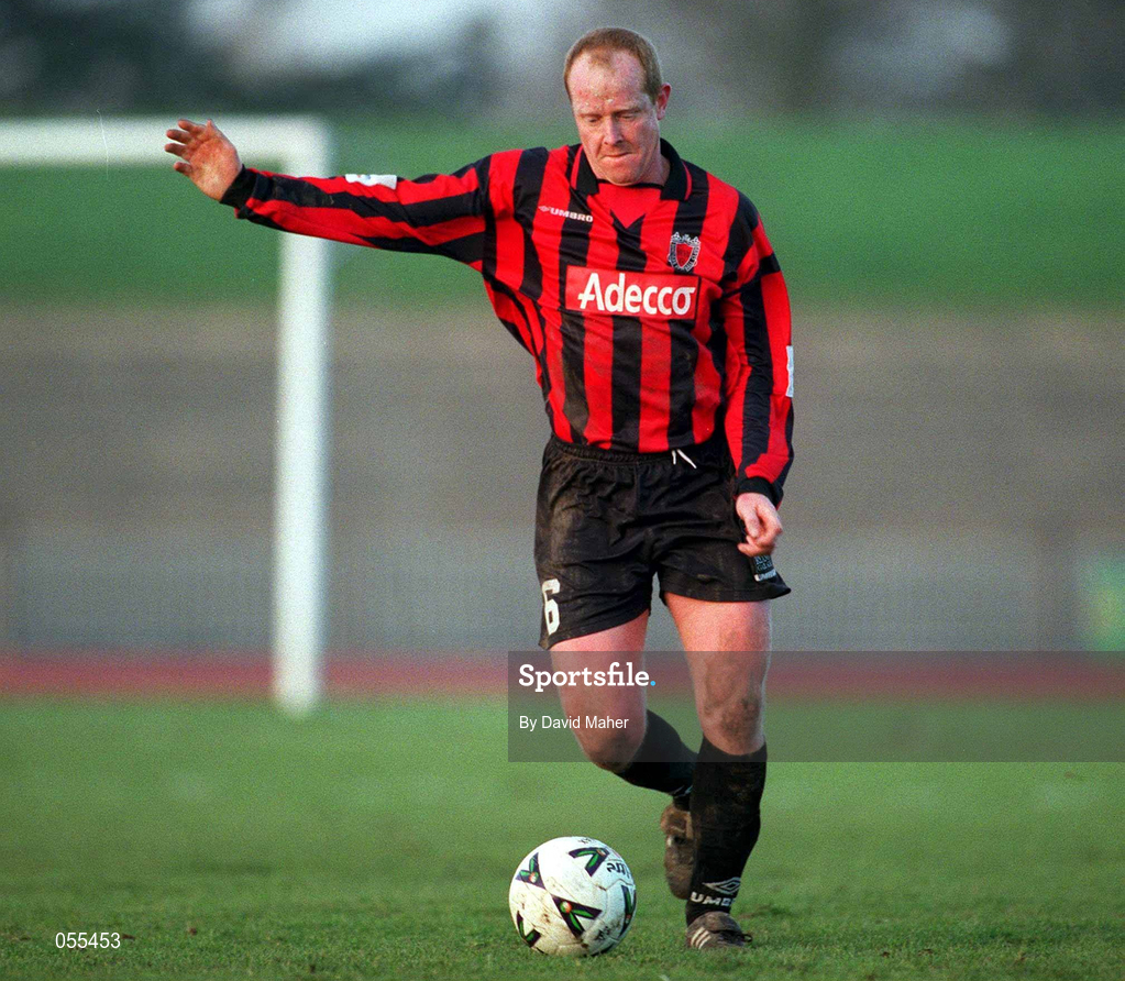 28 January 2001; Dave Hill of Bohemians during the Eircom League Premier Division match between Shamrock Rovers and Bohemians at Morton Stadium in Santry, Dublin. Photo by David Maher/Sportsfile