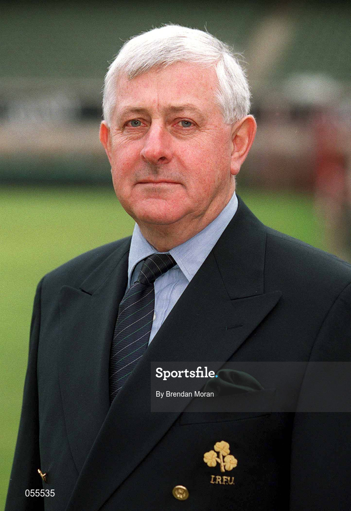 31 January 2001; John Hussey, IRFU, poses for a portrait at Lansdowne Road in Dublin. Photo by Brendan Moran/Sportsfile