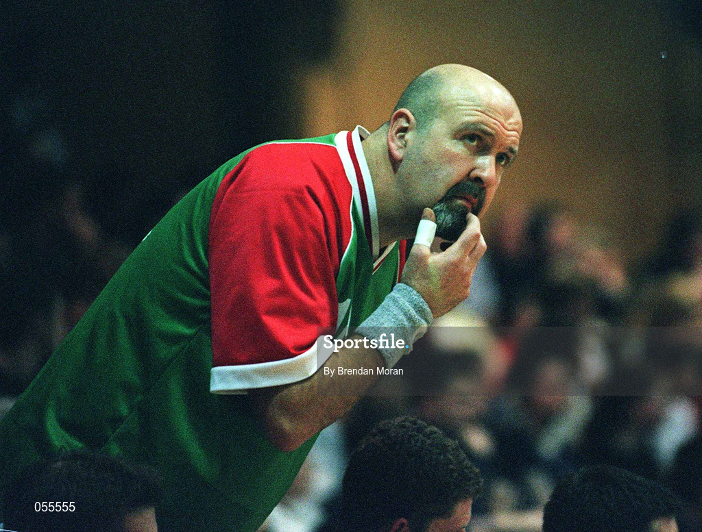 28 January 2001; Anthony McHale of Longnecks Ballina during the ESB Men's Cup Final match between Killester and Longnecks Ballina at the National Basketball Arena in Tallaght, Dublin. Photo by Brendan Moran/Sportsfile