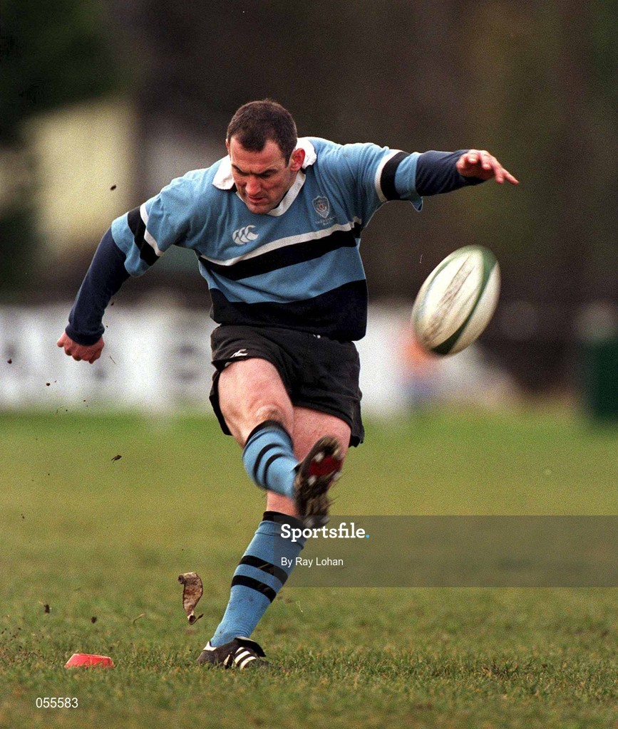 27 January 2001; Eric Elwood of Galwegians during the AIB All-Ireland League Division 1 match between Galwegians and Belfast Harlequins at Crowley Park in Galway. Photo by Ray Lohan/Sportsfile