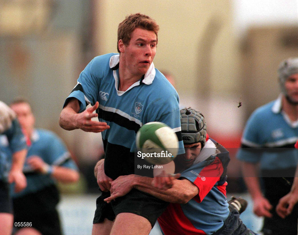 27 January 2001; Gavin Duffy of Galwegians during the AIB All-Ireland League Division 1 match between Galwegians and Belfast Harlequins at Crowley Park in Galway. Photo by Ray Lohan/Sportsfile
