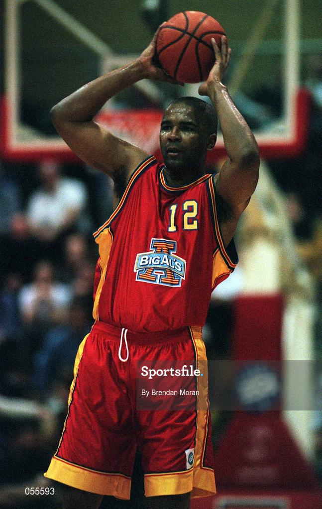 27 January 2001; Anthony Jenkins of Big Al's Notre Dame during the ESB Men's Cup Semi-Final match between Killester and Big Al's Notre Dame at the National Basketball Arena in Tallaght, Dublin. Photo by Brendan Moran/Sportsfile