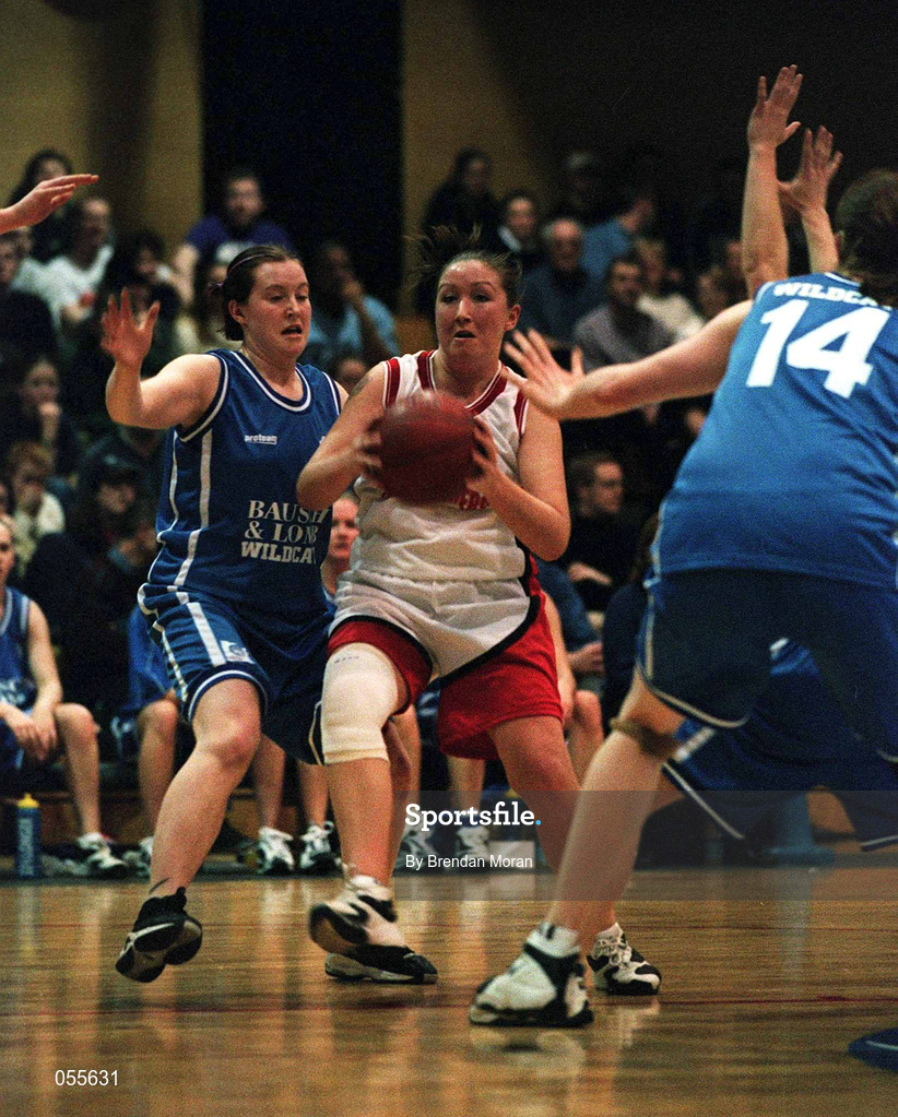 28 January 2001; Lorraine O'Brien of Tolka Rovers during the ESB Women's Cup Final match between Wildcats and Tolka Rovers at the National Basketball Arena in Tallaght, Dublin. Photo by Brendan Moran/Sportsfile