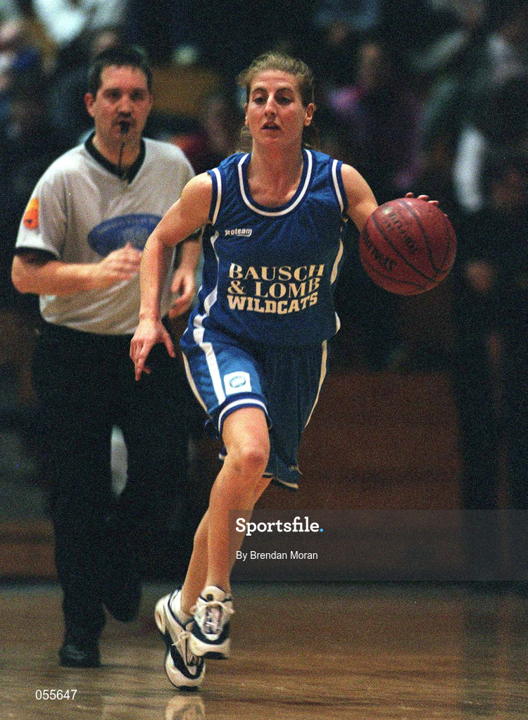 26 January 2001; Olivia O'Reilly of Wildcats during the ESB Women's Cup Semi-Final match between Wildcats and UL Limerick at the National Basketball Arena in Tallaght, Dublin. Photo by Brendan Moran/Sportsfile
