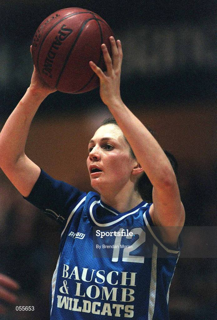 26 January 2001; Christine Kelly of Wildcats during the ESB Women's Cup Semi-Final match between Wildcats and UL Limerick at the National Basketball Arena in Tallaght, Dublin. Photo by Brendan Moran/Sportsfile