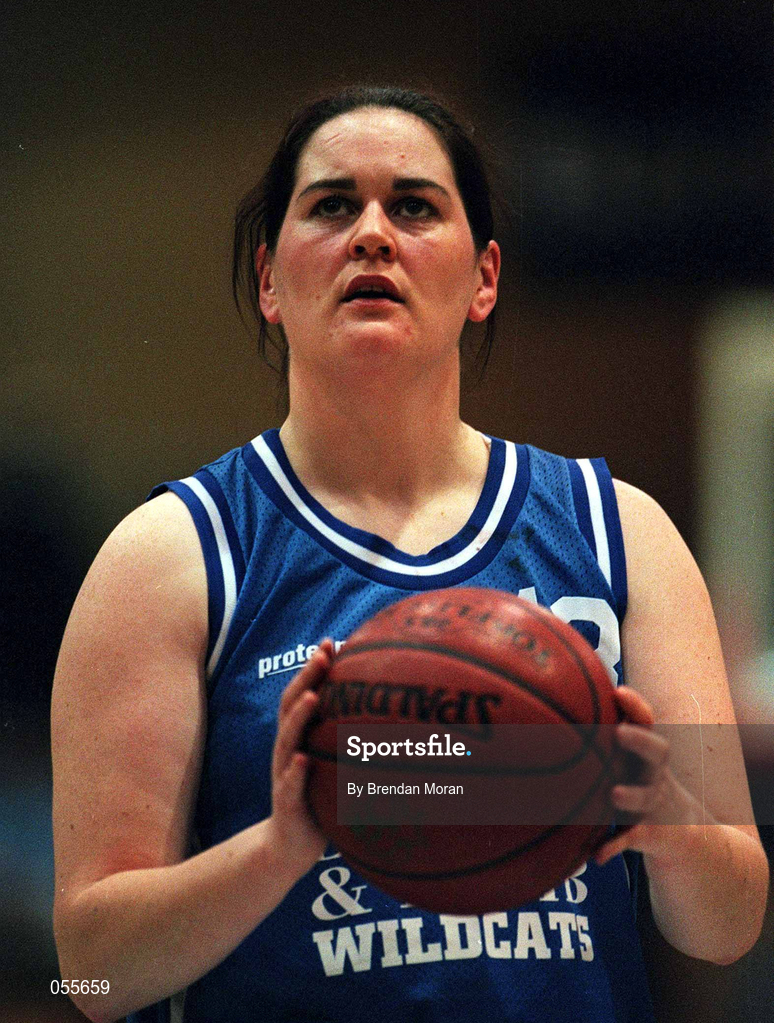 26 January 2001; Trish Nolan of Wildcats during the ESB Women's Cup Semi-Final match between Wildcats and UL Limerick at the National Basketball Arena in Tallaght, Dublin. Photo by Brendan Moran/Sportsfile