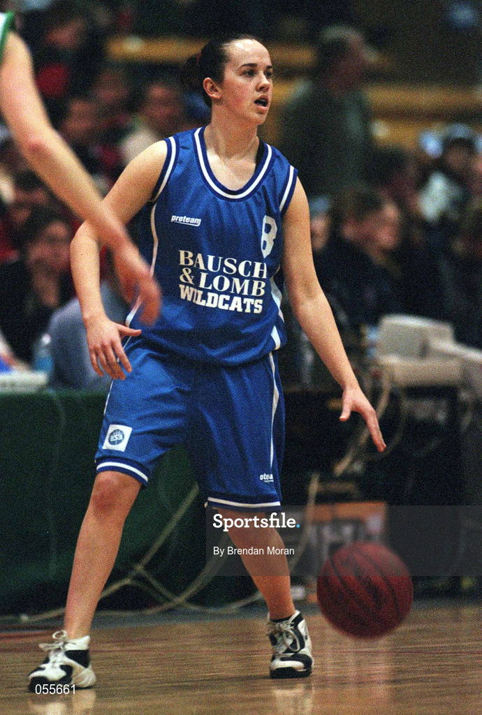 26 January 2001; Kim Fitzpatrick of Wildcats during the ESB Women's Cup Semi-Final match between Wildcats and UL Limerick at the National Basketball Arena in Tallaght, Dublin. Photo by Brendan Moran/Sportsfile