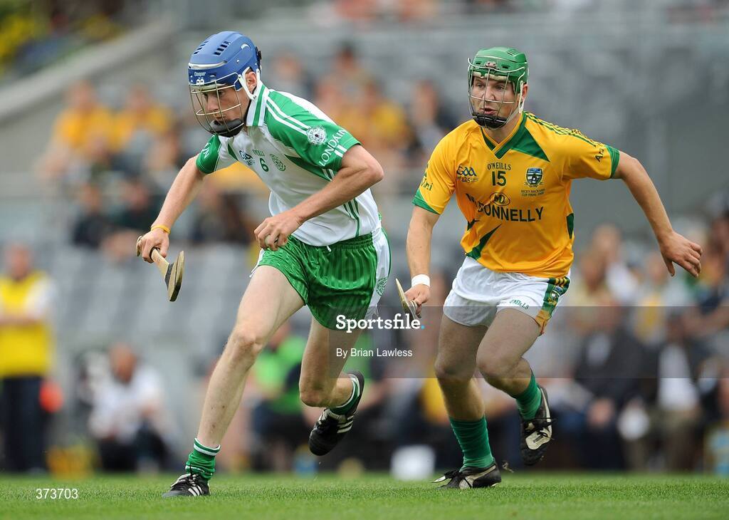 11 July 2009; Niall Healy, London, in action against Kevin Fagan, Meath. Nicky Rackard Cup Final, Meath v London, Croke Park, Dublin. Picture credit: Brian Lawless / SPORTSFILE