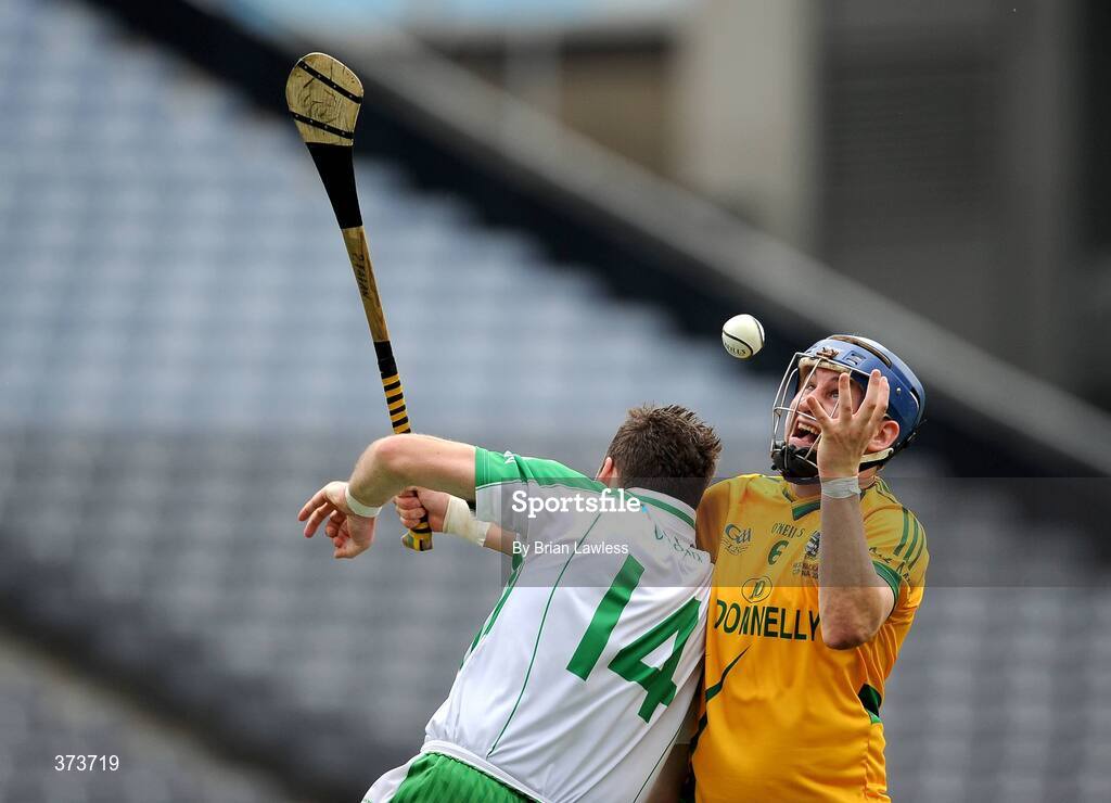11 July 2009; Paul Fagan, Meath, in action against Martin Finn, London. Nicky Rackard Cup Final, Meath v London, Croke Park, Dublin. Picture credit: Brian Lawless / SPORTSFILE