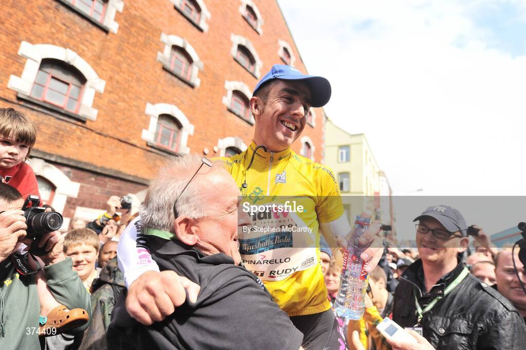 23 August 2009; Race winner Russell Downing, Candi TV - Marshalls Pasta, celebrates after stage 3 of the Tour of Ireland. 2009 Tour of Ireland -  Stage 3, Bantry to Cork. Picture credit: Stephen McCarthy / SPORTSFILE