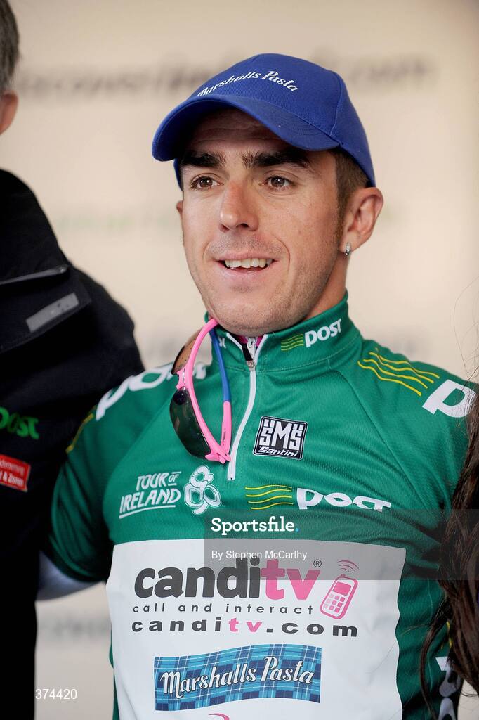 23 August 2009; An Post Green jersey winner Russell Downing, Candi TV - Marshalls Pasta, after stage 3 of the Tour of Ireland. 2009 Tour of Ireland -  Stage 3, Bantry to Cork. Picture credit: Stephen McCarthy / SPORTSFILE