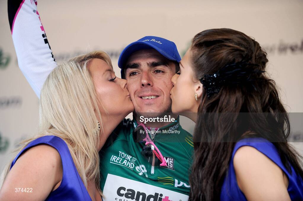 23 August 2009; An Post Green jersey winner Russell Downing, Candi TV - Marshalls Pasta, after stage 3 of the Tour of Ireland. 2009 Tour of Ireland -  Stage 3, Bantry to Cork. Picture credit: Stephen McCarthy / SPORTSFILE