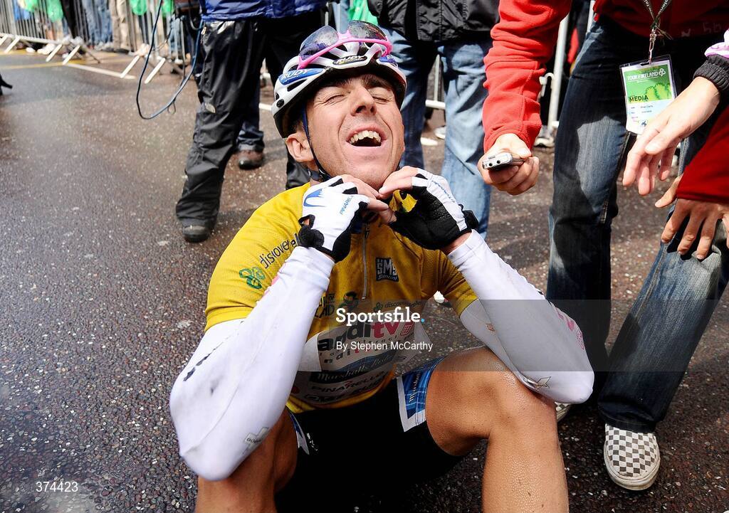 23 August 2009; Race winner Russell Downing, Candi TV - Marshalls Pasta, after stage 3 of the Tour of Ireland. 2009 Tour of Ireland -  Stage 3, Bantry to Cork. Picture credit: Stephen McCarthy / SPORTSFILE