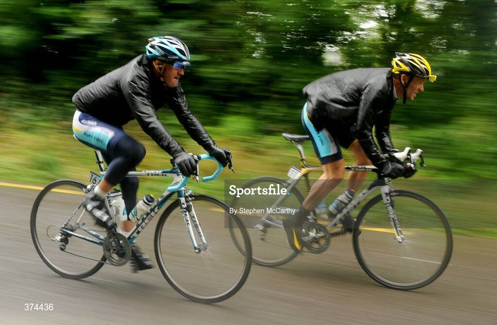 23 August 2009; Lance Armstrong, Astana, with team-mate Yaroslav Popovych during stage 3 of the Tour of Ireland. 2009 Tour of Ireland -  Stage 3, Bantry to Cork. Picture credit: Stephen McCarthy / SPORTSFILE