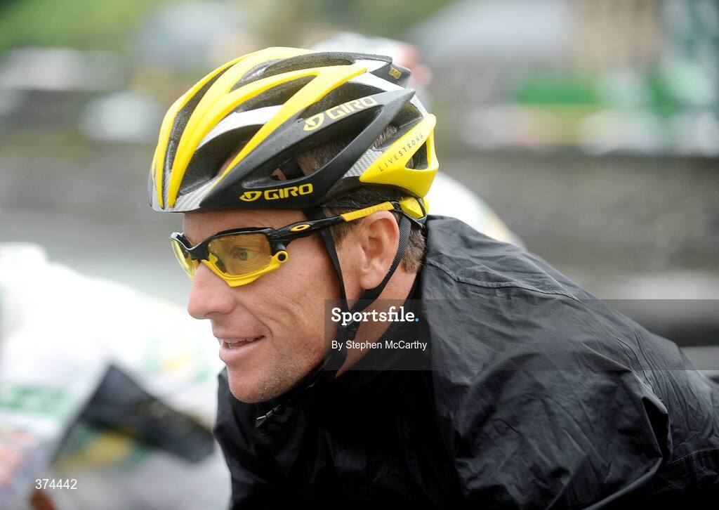 23 August 2009; Lance Armstrong, Astana, at the start of stage 3 of the Tour of Ireland. 2009 Tour of Ireland -  Stage 3, Bantry to Cork. Picture credit: Stephen McCarthy / SPORTSFILE