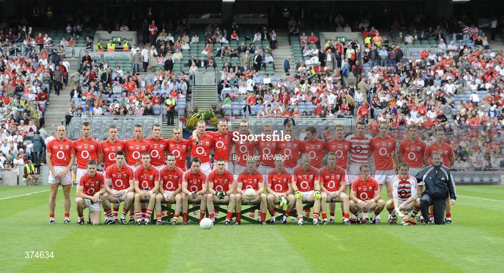 23 August 2009; The Cork squad. GAA Football All-Ireland Senior Championship Semi-Final, Tyrone v Cork, Croke Park, Dublin. Picture credit: Oliver McVeigh / SPORTSFILE
