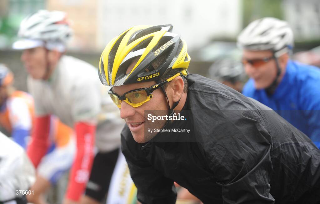 23 August 2009; Lance Armstrong, Astana, at the start of stage 3 of the Tour of Ireland. 2009 Tour of Ireland -  Stage 3, Bantry to Cork. Picture credit: Stephen McCarthy / SPORTSFILE