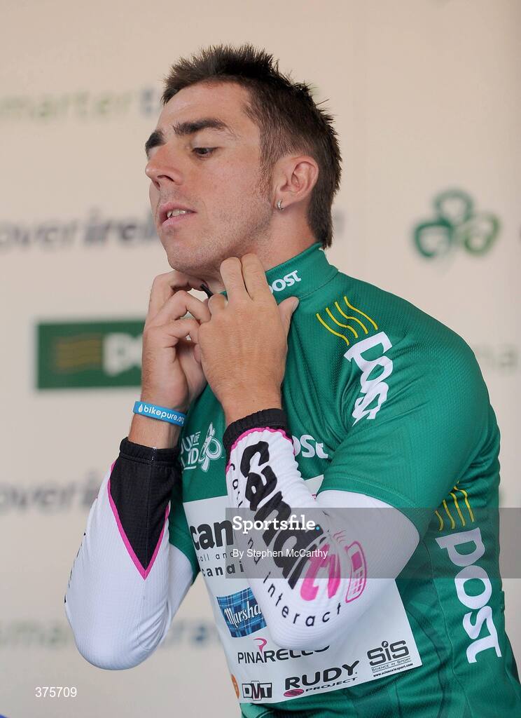 23 August 2009; An Post green jersey winner Russell Downing, Candi TV - Marshalls Pasta, after stage 3 of the Tour of Ireland. 2009 Tour of Ireland -  Stage 3, Bantry to Cork. Picture credit: Stephen McCarthy / SPORTSFILE