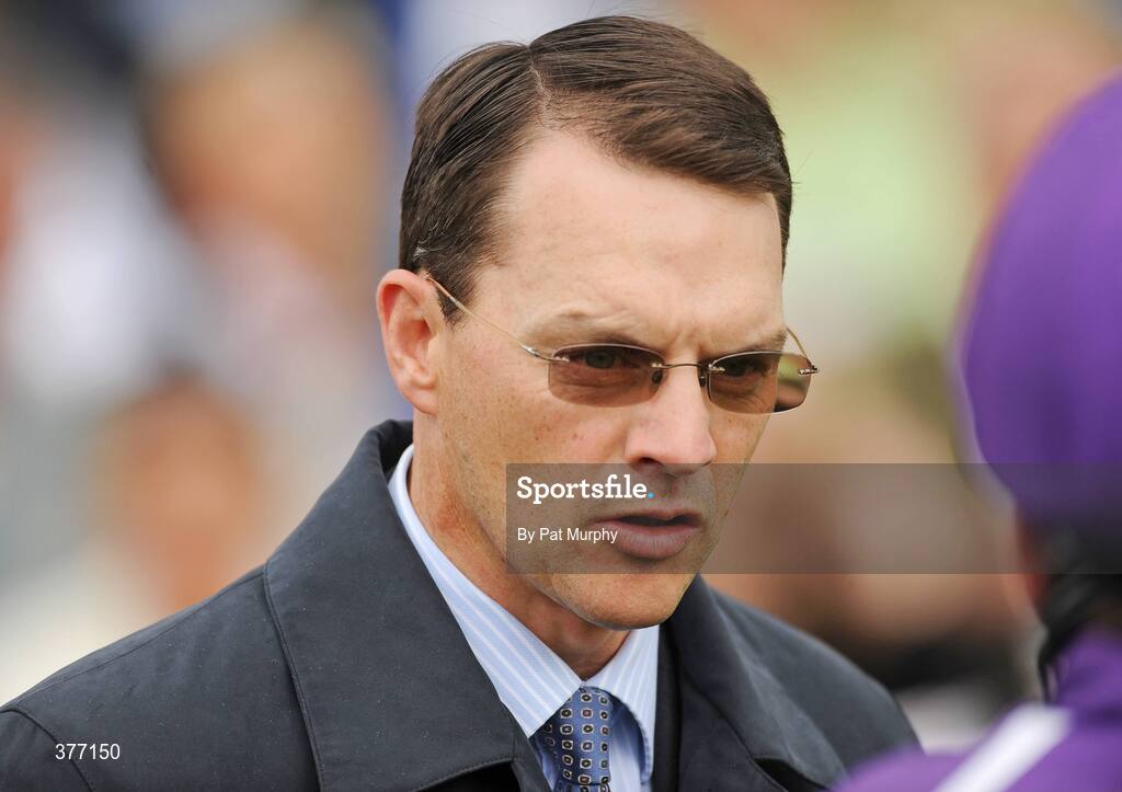 5 September 2009; Trainer Aiden O'Brien who sent out Poet to win the At The Races Kilternan Stakes. Leopardstown Racecourse, Dublin. Picture credit: Pat Murphy / SPORTSFILE