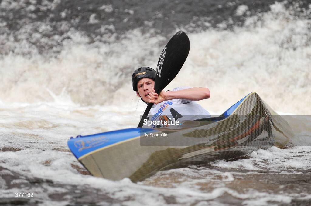 5 September 2009; Ciullian Duggan, Wild Water Kayak Club, in action in the Senior Wild Water Racer during the Liffey Descent. Liffey Descent, Lucan Weir, River Liffey, Dublin. Photo by Sportsfile
