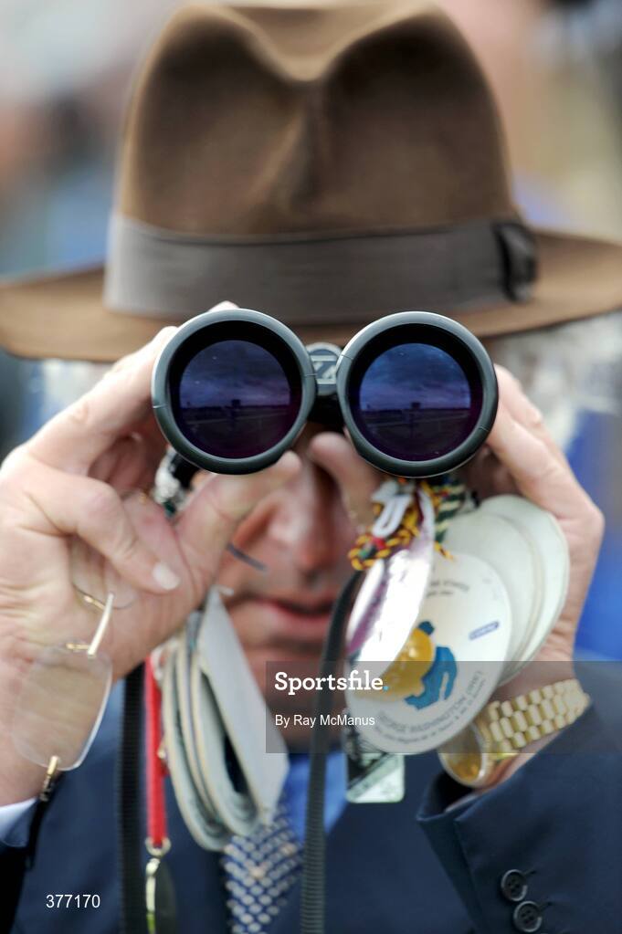 5 September 2009; John Magnier watches the Tattersalls Millions Irish Champion Stakes. Leopardstown Racecourse, Dublin. Picture credit: Ray McManus / SPORTSFILE