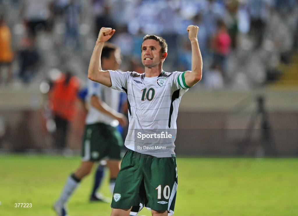 5 September 2009; Robbie Keane celebrates victory for the Republic of Ireland. Cyprus v Republic of Ireland - 2010 FIFA World Cup Qualifier, GSP Stadium, Nicosia, Cyprus. Picture credit: David Maher / SPORTSFILE