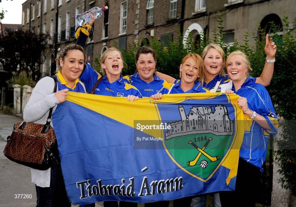 6 September 2009; Tipperary supporters make their way to Croke Park. GAA Hurling All-Ireland Senior Championship Final, Kilkenny v Tipperary, Croke Park, Dublin. Picture credit: Pat Murphy / SPORTSFILE